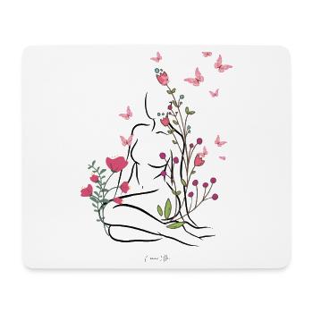 Skin-flowered - Mouse Pad (horizontal) - white - Front