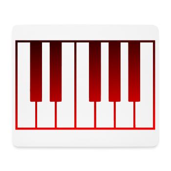 Musikinstrument - Klavier - Mousepad (Querformat) - Weiß - Vorne