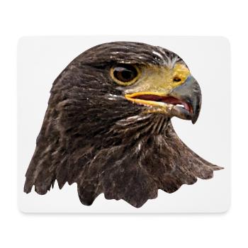 Adler, Falke, Greifvogel aus Falknerei, braun - Mousepad (Querformat) - Weiß - Vorne