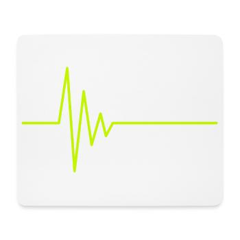 EKG Herzschlag - Mousepad (Querformat) - Weiß - Vorne