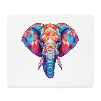 Bunte Aquarell-Tierillustration des Elefanten - Mousepad (Querformat) - Weiß - Vorne