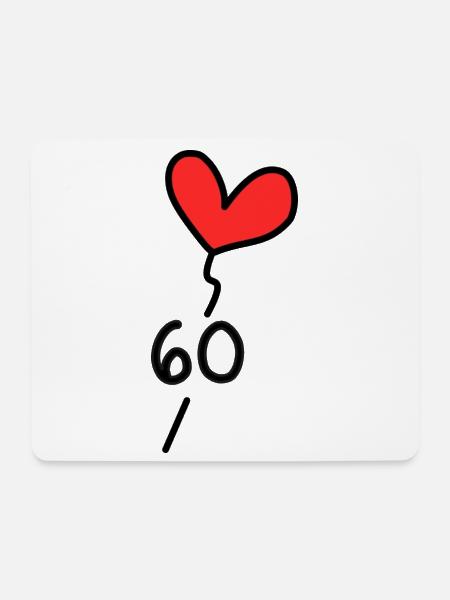 60. 60 JAHRE. 60-JÄHRIGES JUBILÄUM. 60. GEBURTSTAG. - Mousepad (Querformat) - Weiß