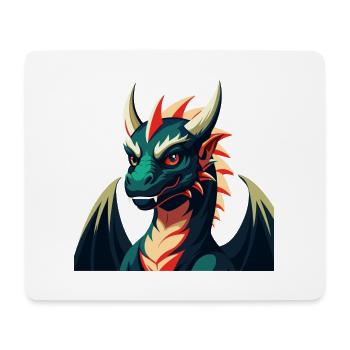 Drache Cartoon Figur Buntes Haustier Tier - Mousepad (Querformat) - Weiß - Vorne