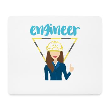 Tüftelnder Ingenieur Konstruktion - Mousepad (Querformat) - Weiß - Vorne