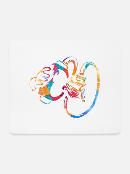 Gelassener Anästhesist Operationssaal - Mousepad (Querformat) - Weiß