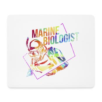 Neugierige Meeresbiologin Tiefsee - Mousepad (Querformat) - Weiß - Vorne