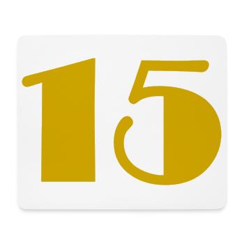 15. 15 ANS. 15e ANNIVERSAIRE. ANNIVERSAIRE 15 ANS. - Tapis de souris (format paysage) - blanc - Devant