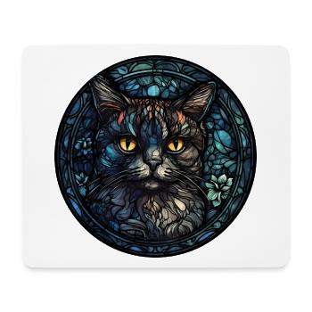 Pixie Bob Katzenrasse Aquarellglas - Mousepad (Querformat) - Weiß - Vorne