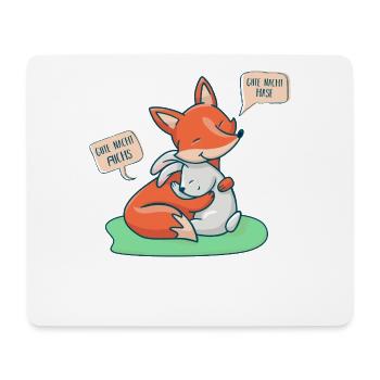 Where fox and hare say 'good night' - Mouse Pad (horizontal) - white - Front