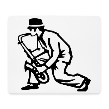 Ska Saxophonist - Mousepad (Querformat) - Weiß - Vorne