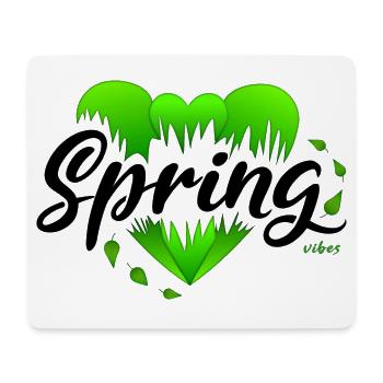 Frühling Frühlingsanfang Herzen - Mousepad (Querformat) - Weiß - Vorne