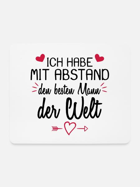 Ich habe mit Abstand den besten Mann der Welt - Mousepad (Querformat) - Weiß