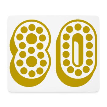 80. 80 JAHRE. 80-JÄHRIGES JUBILÄUM. 80. GEBURTSTAG. - Mousepad (Querformat) - Weiß - Vorne