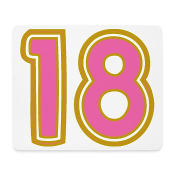 18. 18 YEARS OLD. 18th ANNIVERSARY - Mouse Pad (horizontal) - white - Front