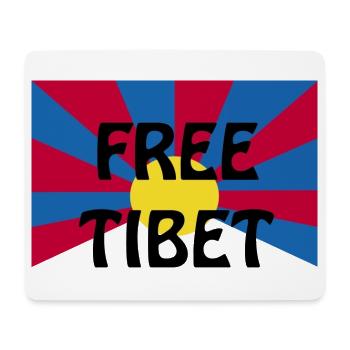free tibet - Mousepad (Querformat) - Weiß - Vorne