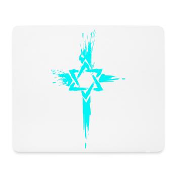 Messianische Juden Judenchristen Davidstern Kreuz - Mousepad (Querformat) - Weiß - Vorne