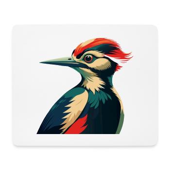 Specht Zeichentrickfigur Buntes Haustier Tier - Mousepad (Querformat) - Weiß - Vorne