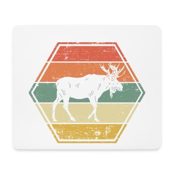 Elch Skandinavien - Mousepad (Querformat) - Weiß - Vorne