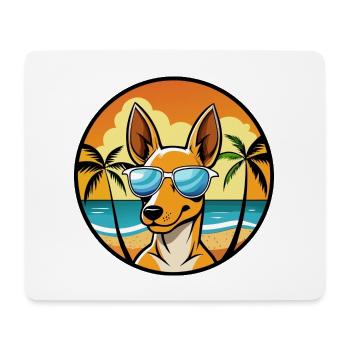 Podenco Ibizenco Hunderasse Cartoon Sonnenbrille Strand - Mousepad (Querformat) - Weiß - Vorne
