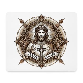 Logo de l’Antiq de Jésus-Christ - Tapis de souris (format paysage) - blanc - Devant