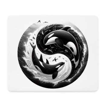 Yin and Yang Orca - Mouse Pad (horizontal) - white - Front