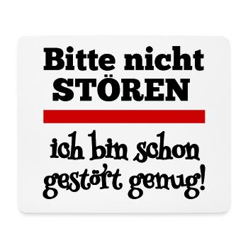 Bitte nicht stören! - Mousepad (Querformat) - Weiß - Vorne