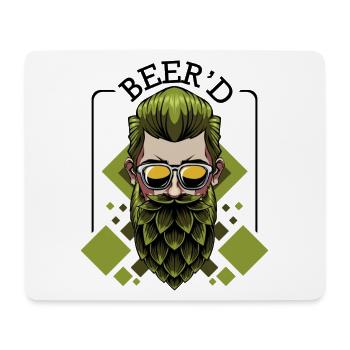 Beer‘d Bier Brauen Bart Wortspiel Brauer Geschenk - Mousepad (Querformat) - Weiß - Vorne