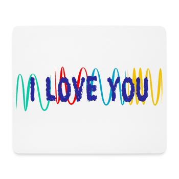 VALENTINSTAG. ICH LIEBE DICH. ICH LIEBE DICH. LIEBE. LIEBE - Mousepad (Querformat) - Weiß - Vorne