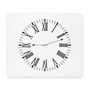 Roman clock - Mouse Pad (horizontal) - white - Front