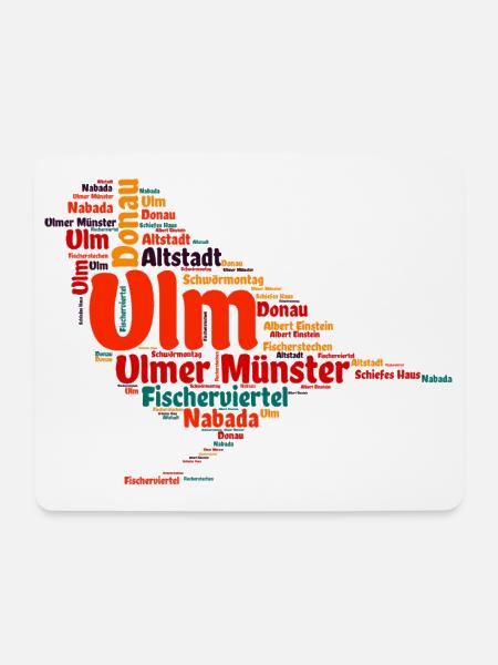 Ulmer Spatz - Mousepad (Querformat) - Weiß