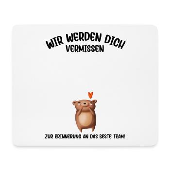 Wir werden dich Vermissen beste Team Abschied - Mousepad (Querformat) - Weiß - Vorne