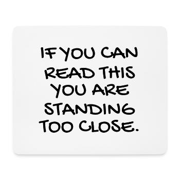 Mundschutz lustig Spruch - lustige Sprüche - Mousepad (Querformat) - Weiß - Vorne