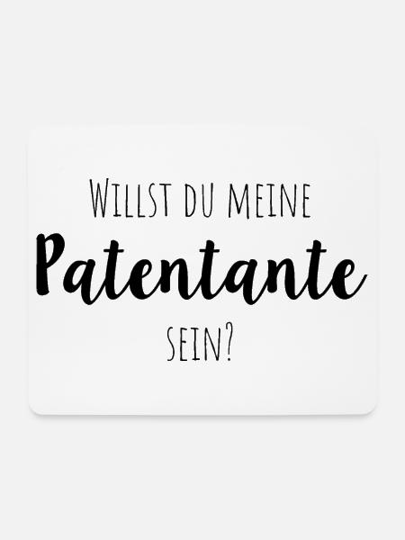 Willst du meine Patentante sein? - Mousepad (Querformat) - Weiß