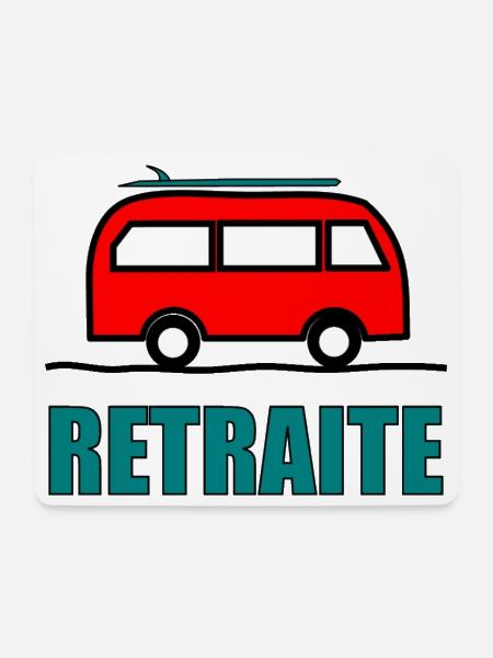 GUTER RUHESTAND. GLÜCKLICHEN RUHESTAND. Lebe den Ruhestand - Mousepad (Querformat) - Weiß