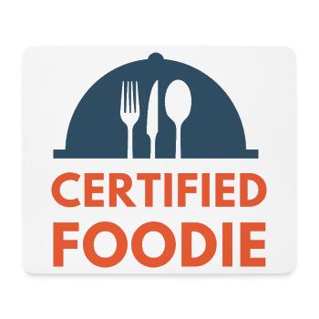 certified food lover Essen Foodie - Mousepad (Querformat) - Weiß - Vorne