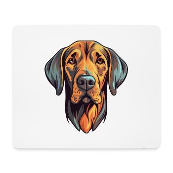 Plott Hund Hund Rasse Aquarell Cartoon Kawaii Co - Mousepad (Querformat) - Weiß - Vorne
