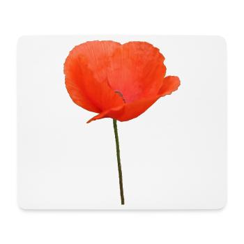 Mohnblume Mohn Klatschmohn - Mousepad (Querformat) - Weiß - Vorne