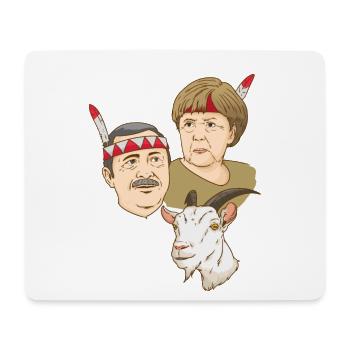 Bissige Politiker Indianerparodie - Mousepad (Querformat) - Weiß - Vorne