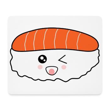 Kawaii Essen, Japan Küche, japanischer Fisch - Mousepad (Querformat) - Weiß - Vorne