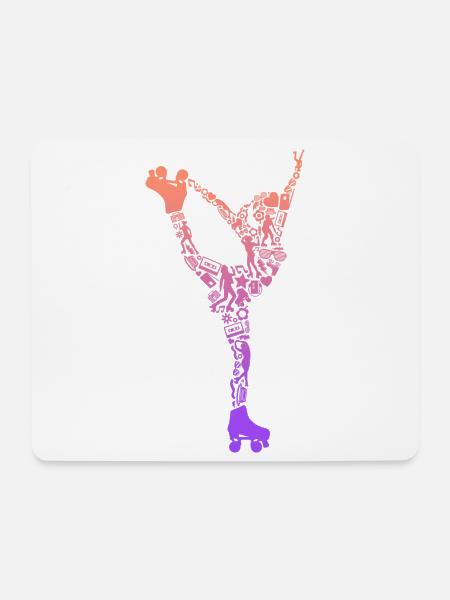 Rollschuhe Roller Skates Mädchen Rollschuh - Mousepad (Querformat) - Weiß