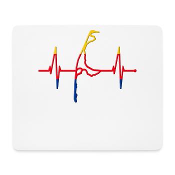 Sylt Skyline Nordsee Herzschlag Nordfriesen Sylter - Mousepad (Querformat) - Weiß - Vorne