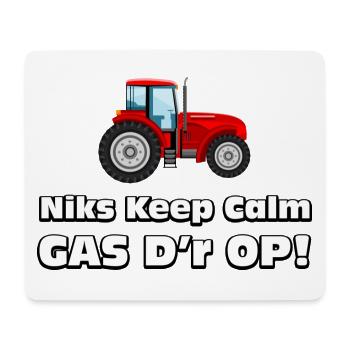 agriculteur - Rien de calme, du gaz dessus! Tracteur de producteurs - Tapis de souris (format paysage) - blanc - Devant