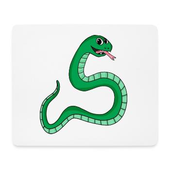 Schlange - Mousepad (Querformat) - Weiß - Vorne