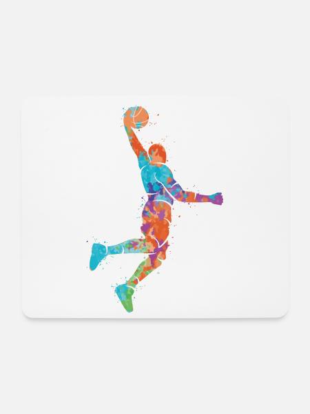 Basketballspieler Basketballer Jungen Basketball - Mousepad (Querformat) - Weiß