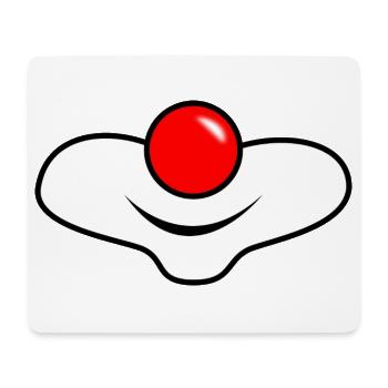 ROTE NASE. - CLOWN. - HUMOR. - GEBURTSTAG. Party - Mousepad (Querformat) - Weiß - Vorne