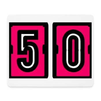 50. 50. GEBURTSTAG. GEBURTSTAG 50 JAHRE. 50 - Mousepad (Querformat) - Weiß - Vorne