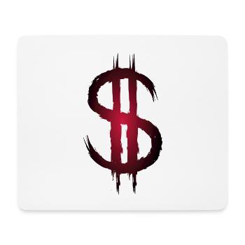 Dollarzeichen Dollar Geld Symbol - Mousepad (Querformat) - Weiß - Vorne