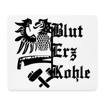 Blut Erz Kohle - Mousepad (Querformat) - Weiß - Vorne