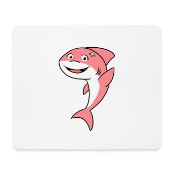 Hai Süß, Süßer Hai - Mousepad (Querformat) - Weiß - Vorne