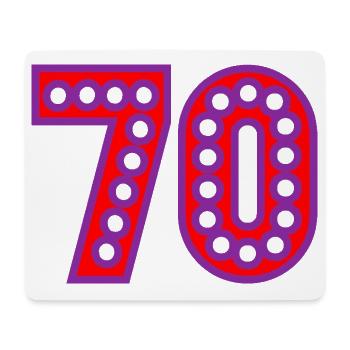 70. 70 ANS. 70e ANNIVERSAIRE. ANNIVERSAIRE 70 ANS. - Tapis de souris (format paysage) - blanc - Devant